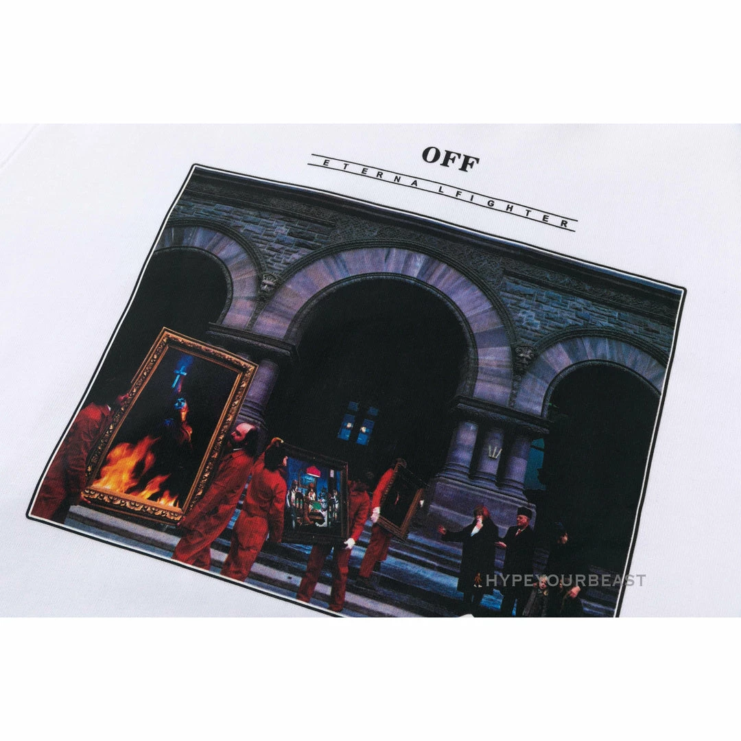 HypeYourBeast Hoodies & Jackets Off White Hoodie Fighter - White 4 HypeYourBeast Hoodies & Jackets Off White Hoodie Fighter - White