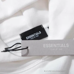 HypeYourBeast FOG Hoodie Reflective ‘ESSENTIALS’ White Hoodies & Jackets
