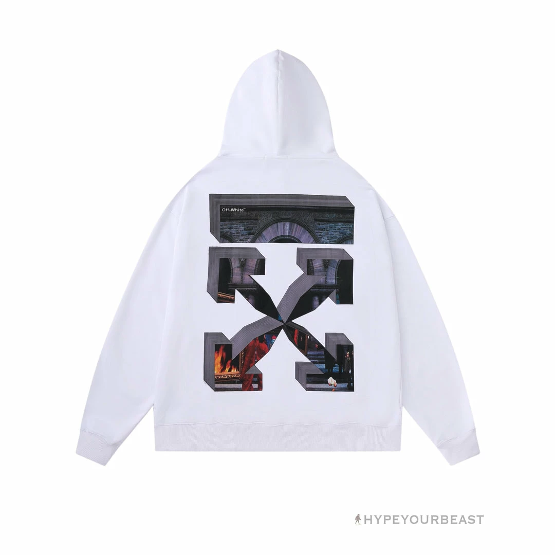 HypeYourBeast Hoodies & Jackets Off White Hoodie Fighter - White 6 HypeYourBeast Hoodies & Jackets Off White Hoodie Fighter - White