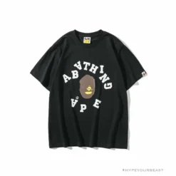 Hypeyourbeast BAPE Messy Letters Upside Down Little Ape Head Tee Shirt 'BLACK'