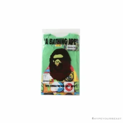 Hypeyourbeast Clothes BAPE Baby Milo Color Square Ape Head Tee Shirt 'GREEN'