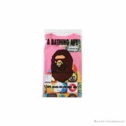 Hypeyourbeast Clothes BAPE Baby Milo Color Square Ape Head Tee Shirt 'PINK'