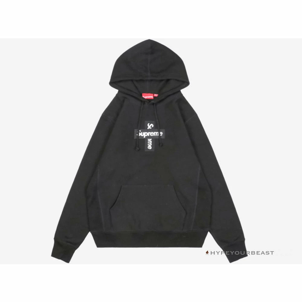 HypeYourBeast Hoodies & Jackets Supreme Cross Box Logo Hoodie Black 4 HypeYourBeast Hoodies & Jackets Supreme Cross Box Logo Hoodie Black