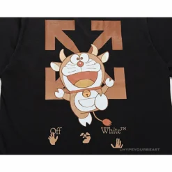 Hypeyourbeast OFF-WHITE Year Of The Ox Doraemon Arrow Tee Shirt 'BLACK'