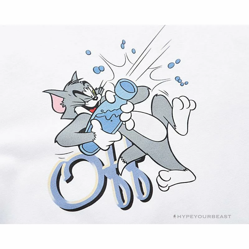 Hypeyourbeast OFF-WHITE Summer Tom And Jerry Print Tee Shirt 'WHITE' T-Shirts 5 Hypeyourbeast OFF-WHITE Summer Tom And Jerry Print Tee Shirt 'WHITE' T-Shirts