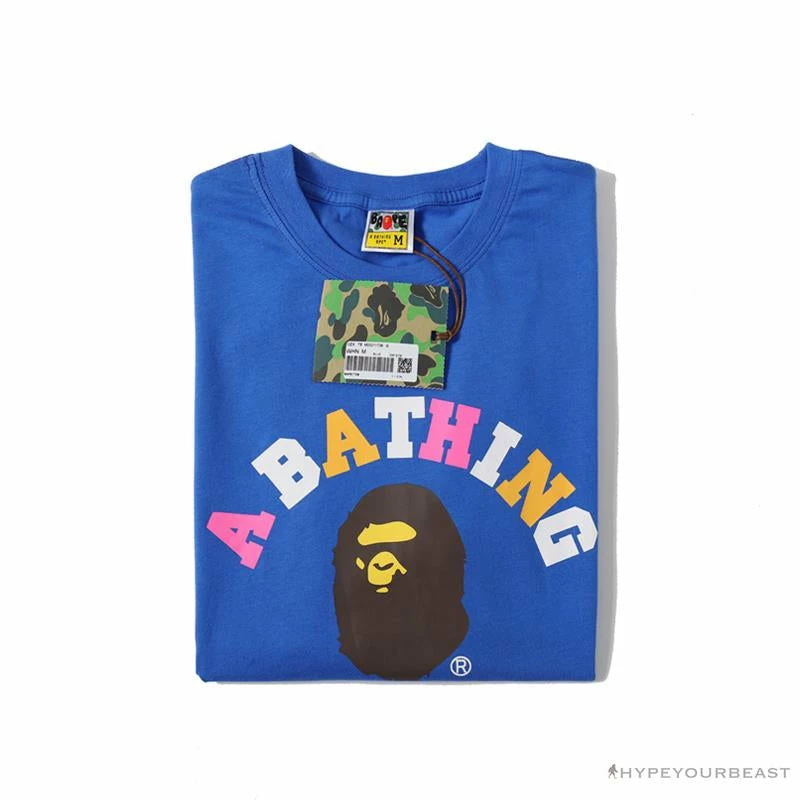 Hypeyourbeast Clothes BAPE Little Ape Head Colorful Classic Tee Shirt 'BLUE' 11 Hypeyourbeast Clothes BAPE Little Ape Head Colorful Classic Tee Shirt 'BLUE'