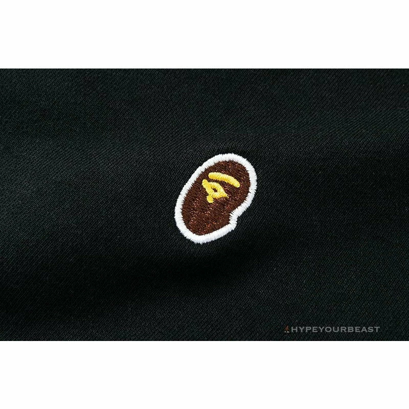 Hypeyourbeast BAPE Classic Ape Head Embroidered Standard Cotton Terry Hoodie 'BLACK' Clothes 5 Hypeyourbeast BAPE Classic Ape Head Embroidered Standard Cotton Terry Hoodie 'BLACK' Clothes