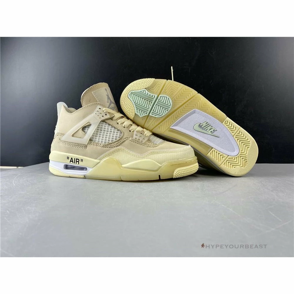 Hypeyourbeast Off White X Air Jordan 4 Sail 2 Hypeyourbeast Off White X Air Jordan 4 Sail