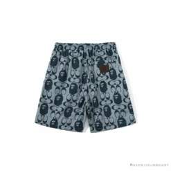Hypeyourbeast BAPE X COACH Co-Branded Grey-Blue Shorts Clothes