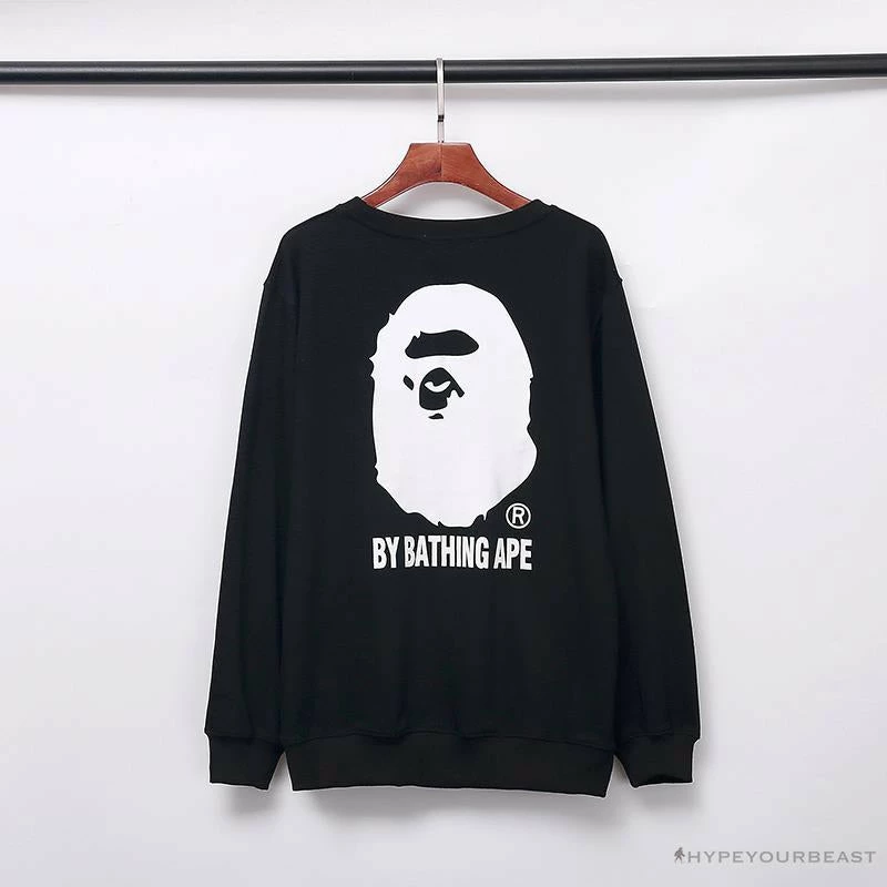 Hypeyourbeast Clothes BAPE Behind The Great Ape-Man Head Long Sleeve Shirt 'BLACK' 2 Hypeyourbeast Clothes BAPE Behind The Great Ape-Man Head Long Sleeve Shirt 'BLACK'
