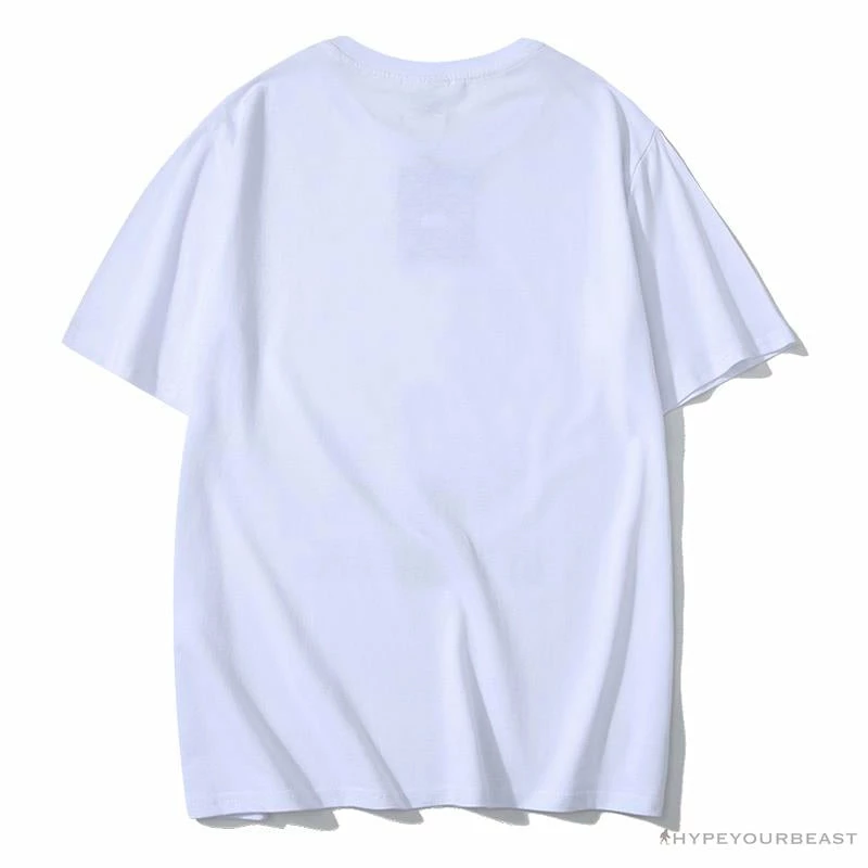 Hypeyourbeast BAPE Luminous Spots Camouflage Great Ape Man Black Head Cotton Short Sleeve Tee Shirt 'WHITE' Clothes 2 Hypeyourbeast BAPE Luminous Spots Camouflage Great Ape Man Black Head Cotton Short Sleeve Tee Shirt 'WHITE' Clothes
