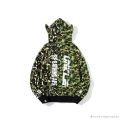 Hypeyourbeast BAPE X UNKLE Camouflage Green Belt Ear Hoodie Clothes