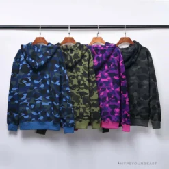 Hypeyourbeast BAPE X Bathing Ape Head Camouflage Hoodie 'PURPLE'
