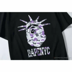 Hypeyourbeast Clothes BAPE NYC New York Limited Purple Camouflage Ape Head Tee Shirt 'BLACK' 17 Hypeyourbeast Clothes BAPE NYC New York Limited Purple Camouflage Ape Head Tee Shirt 'BLACK'