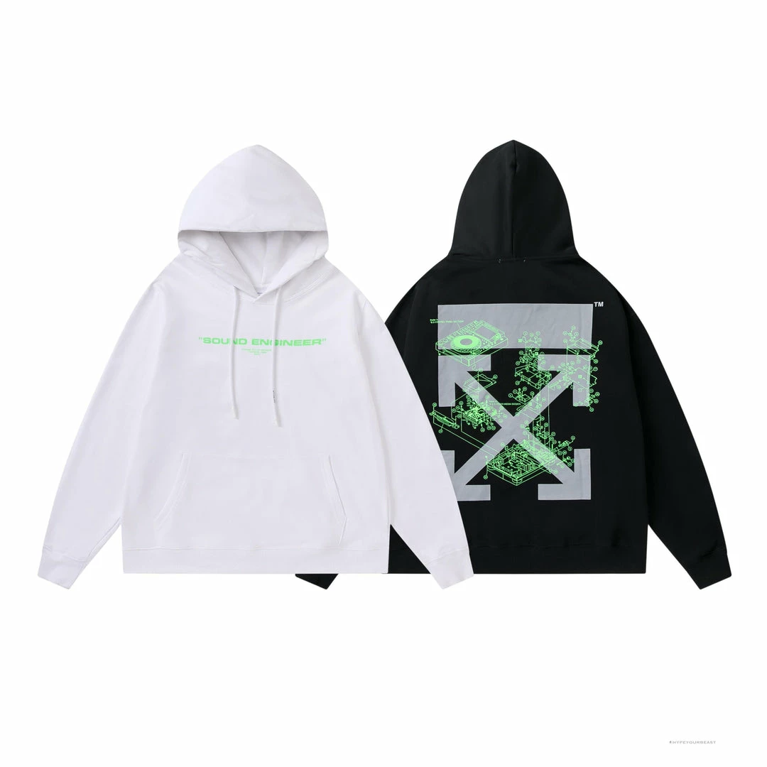 HypeYourBeast Hoodies & Jackets Off White Hoodie Machine White 17 HypeYourBeast Hoodies & Jackets Off White Hoodie Machine White