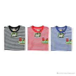 Hypeyourbeast Clothes BAPE Baby Milo Sesame Street Striped Tee Shirt 'BLACK'