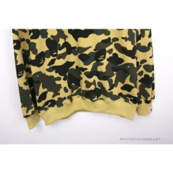 Hypeyourbeast BAPE Classic Ape Head Embroidered Camouflage Long Sleeve Shirt 'YELLOW'