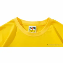 Hypeyourbeast BAPE KIDS Small Net Pocket Ape Man Head Tee Shirt 'YELLOW' Clothes