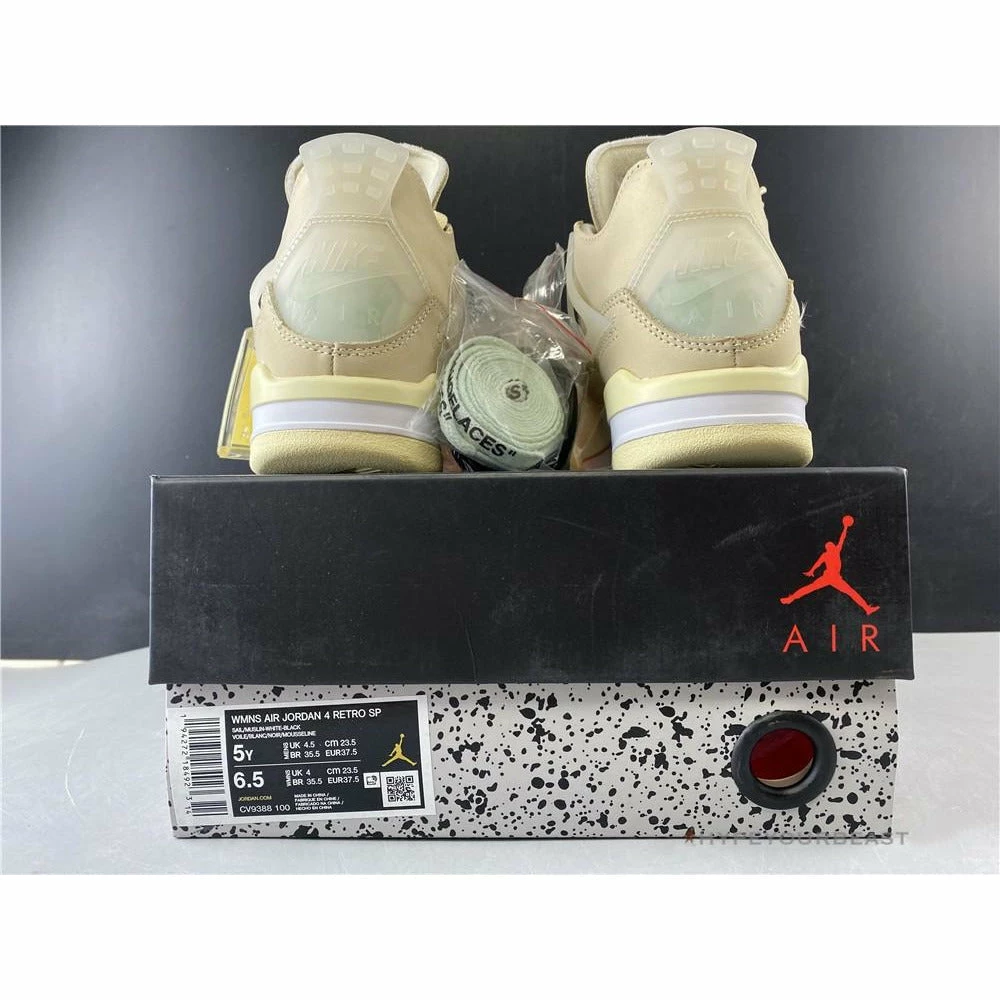 Hypeyourbeast Off White X Air Jordan 4 Sail 4 Hypeyourbeast Off White X Air Jordan 4 Sail