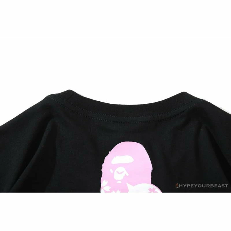 Hypeyourbeast BAPE Japan Limited Edition Pink Cherry Tree Tee Shirt 'BLACK' Clothes 8 Hypeyourbeast BAPE Japan Limited Edition Pink Cherry Tree Tee Shirt 'BLACK' Clothes