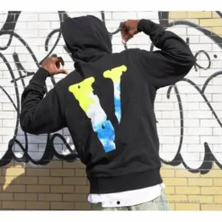HypeYourBeast Vlone Hoodie Blue Yellow Logo (Black)