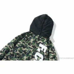 Hypeyourbeast BAPE X FCRB Joint Double Zip Camouflage Hoodie 'GREEN'