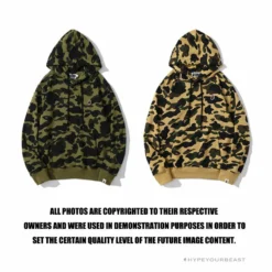 HypeYourBeast BAPE Camouflage Kangaroo Hooded Hoodie Yellow Clothes 25 HypeYourBeast BAPE Camouflage Kangaroo Hooded Hoodie Yellow Clothes