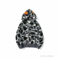 Hypeyourbeast BAPE Shark Head STA Star Camouflage Hoodie 'BLACK'
