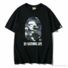 Hypeyourbeast Clothes BAPE Luminous Spots Camouflage Great Ape Man Black Head Cotton Short Sleeve Tee Shirt 'BLACK'