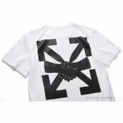 Hypeyourbeast OFF-WHITE Hand Shake Tee Shirt 'WHITE' T-Shirts