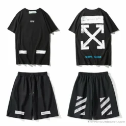 Hypeyourbeast Pants OFF-WHITE Classic Seeing Things Shorts 'BLACK'