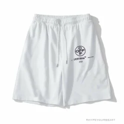 Hypeyourbeast OFF-WHITE 99 X Pink Arrow Shorts 'WHITE' Pants