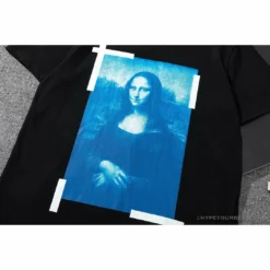 Hypeyourbeast OFF-WHITE Classic Mona Lisa Print Tee Shirt 'BLACK'