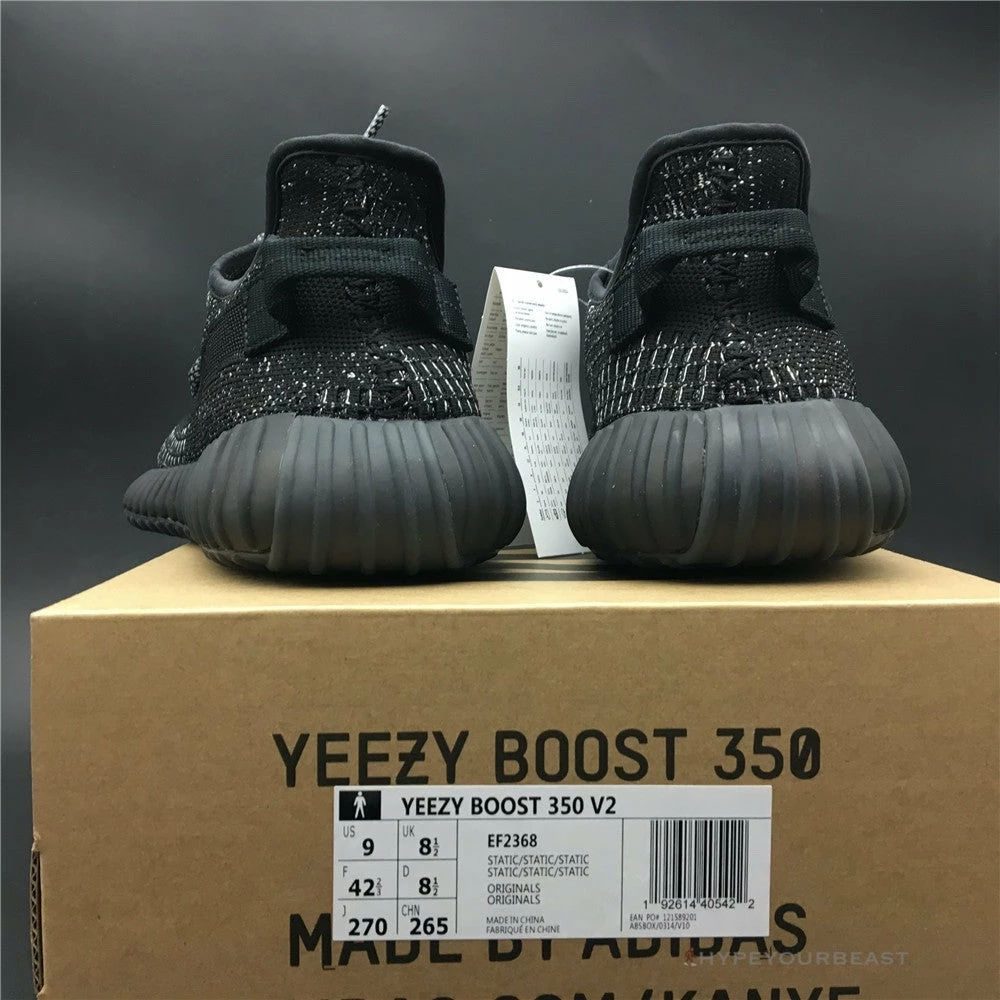Hypeyourbeast Adidas Yeezy Boost 350 V2 Black / Black / Static 6 Hypeyourbeast Adidas Yeezy Boost 350 V2 Black / Black / Static