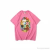 Hypeyourbeast Clothes BAPE Baby Milo Color Square Ape Head Tee Shirt 'PINK'