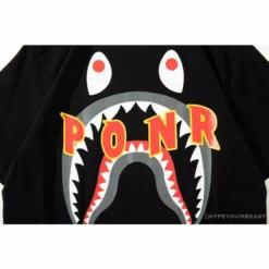 Hypeyourbeast BAPE Shark Head PONR Tee Shirt 'BLACK' Clothes 18 Hypeyourbeast BAPE Shark Head PONR Tee Shirt 'BLACK' Clothes