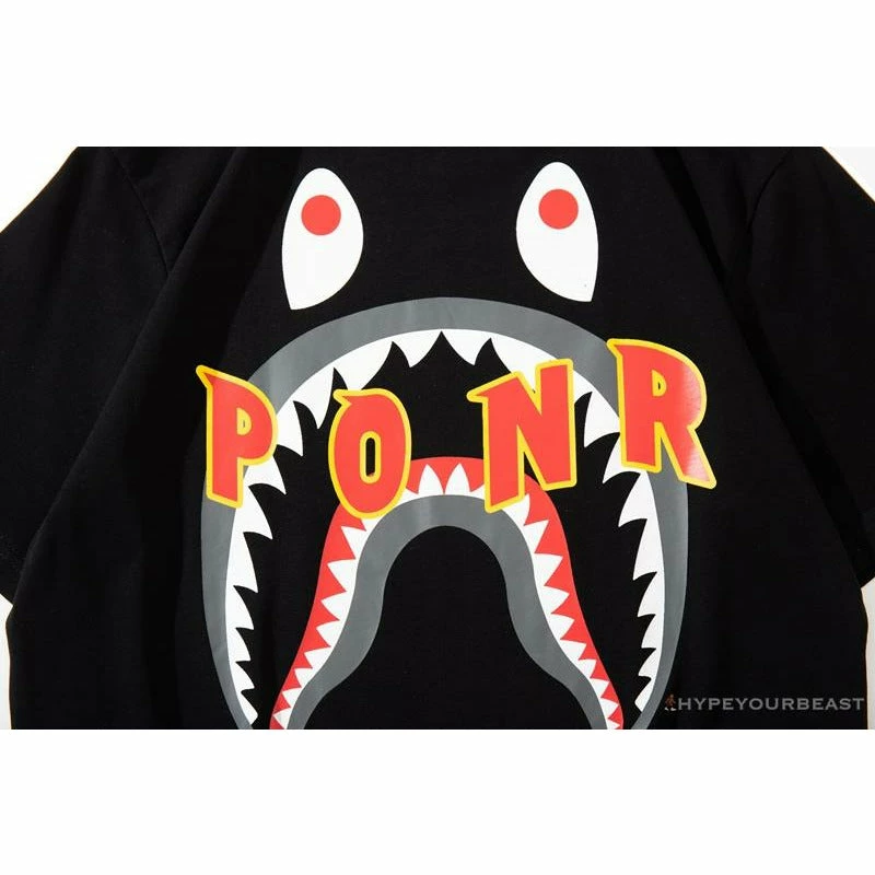 Hypeyourbeast BAPE Shark Head PONR Tee Shirt 'BLACK' Clothes 6 Hypeyourbeast BAPE Shark Head PONR Tee Shirt 'BLACK' Clothes