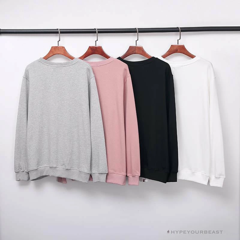 Hypeyourbeast BAPE Classic Ape Head Embroidered Long Sleeve Shirt 'WHITE' Clothes 7 Hypeyourbeast BAPE Classic Ape Head Embroidered Long Sleeve Shirt 'WHITE' Clothes