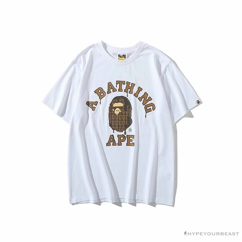 Hypeyourbeast Clothes BAPE Valentine's Day Chocolate Ape Head Tee Shirt 'WHITE' 1 Hypeyourbeast Clothes BAPE Valentine's Day Chocolate Ape Head Tee Shirt 'WHITE'