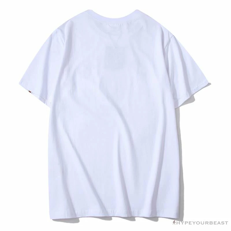Hypeyourbeast Clothes BAPE Tiger Pattern Camouflage Ape Man Initial Print Tee Shirt 'WHITE' 2 Hypeyourbeast Clothes BAPE Tiger Pattern Camouflage Ape Man Initial Print Tee Shirt 'WHITE'