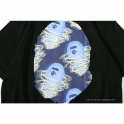 Hypeyourbeast BAPE Blue Ape Head Green Storm Tee Shirt 'BLACK' Clothes