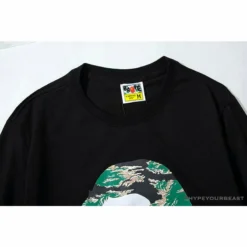 Hypeyourbeast BAPE Tiger Pattern Camouflage Ape Initials Tee Shirt 'BLACK' Clothes