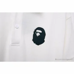 Hypeyourbeast Clothes BAPE Classic Ape Head Print Versatile Polo Shirt 'WHITE' 9 Hypeyourbeast Clothes BAPE Classic Ape Head Print Versatile Polo Shirt 'WHITE'