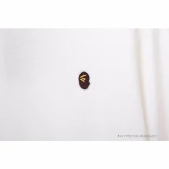 Hypeyourbeast BAPE Classic Ape Head Embroidered Long Sleeve Shirt 'WHITE' Clothes 10 Hypeyourbeast BAPE Classic Ape Head Embroidered Long Sleeve Shirt 'WHITE' Clothes