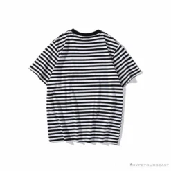 Hypeyourbeast BAPE Baby Milo Rock Bass Player Striped Tee Shirt 'BLACK' Clothes
