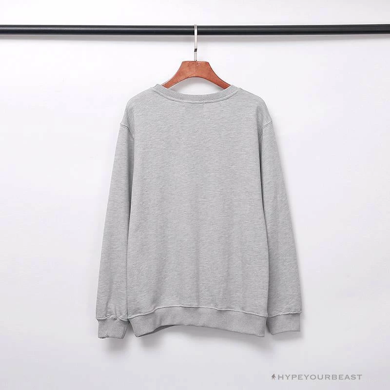 Hypeyourbeast BAPE Classic Ape Head Embroidered Long Sleeve Shirt 'GREY' 2 Hypeyourbeast BAPE Classic Ape Head Embroidered Long Sleeve Shirt 'GREY'