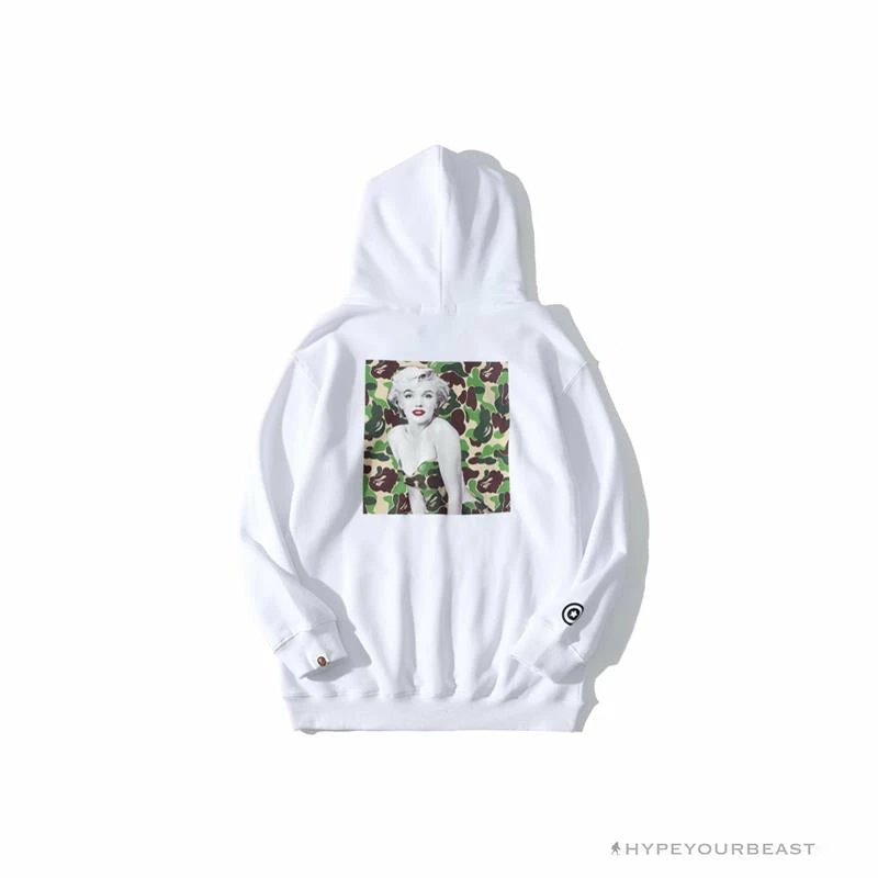 Hypeyourbeast BAPE Marilyn Monroe Camouflage Background Hoodie 'WHITE' Clothes 14 Hypeyourbeast BAPE Marilyn Monroe Camouflage Background Hoodie 'WHITE' Clothes
