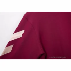 Hypeyourbeast OFF-WHITE Rubber Strip Arrow Long Sleeve Shirt 'WINE RED' Shirts 23 Hypeyourbeast OFF-WHITE Rubber Strip Arrow Long Sleeve Shirt 'WINE RED' Shirts