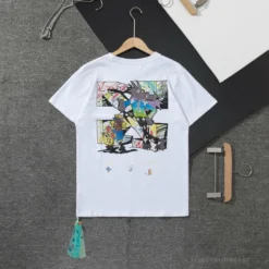 Hypeyourbeast OFF-WHITE LV Pattern Cartoon Series Tee Shirt 'WHITE' T-Shirts