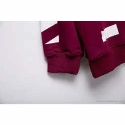 Hypeyourbeast OFF-WHITE Classic Basic Cotton Terry Long Sleeve Shirt 'WINE RED' Shirts 28 Hypeyourbeast OFF-WHITE Classic Basic Cotton Terry Long Sleeve Shirt 'WINE RED' Shirts